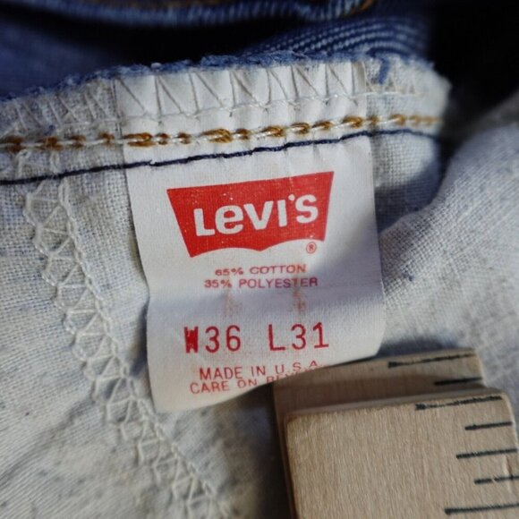 Vintage Levi's 515 Jeans 33 x 27 Blue Vintage USA Made - Picture 10 of 15